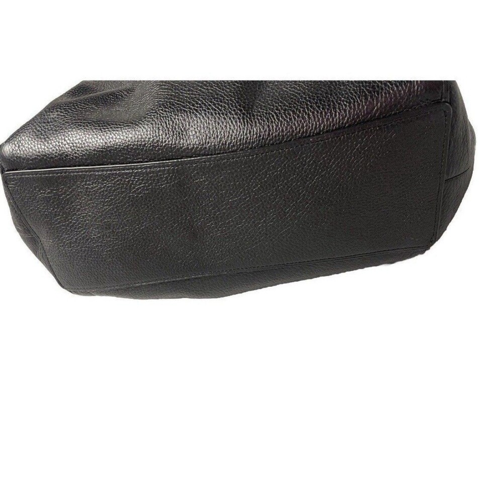 Coach Hallie Pebble Leather Shoulder Bag - Black/Chrome F80268 Soft Leather - Picture 4 of 12